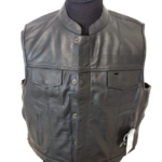 Gilet Sons in Pelle con Cerniera Laterale - Eleganza e Funzionalità per il Motociclista Moderno